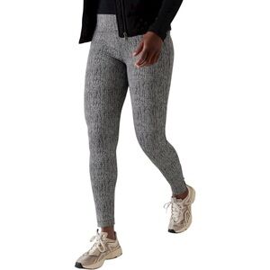 Athleta Delancey Skyline High Rise Textured Legging size Large in Black/White